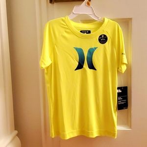 NWT Hurley short sleeve t-shirt, neon yellow with Nike Dri-fit and UPF 50+